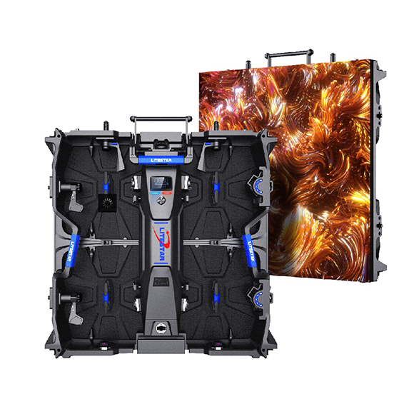 Gabinete de LED para locação interna série LSR com suporte de módulo de manutenção frontal para parede de vídeo de LED de forma côncava e convexa para aluguel de painel de LED